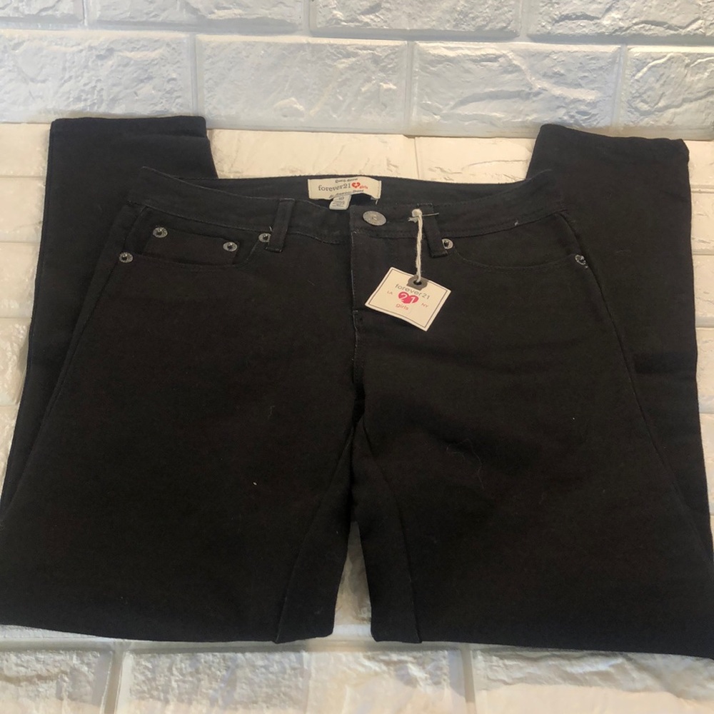 NWT 🌞 Forever 21 black stretchy skinny jeggings‎